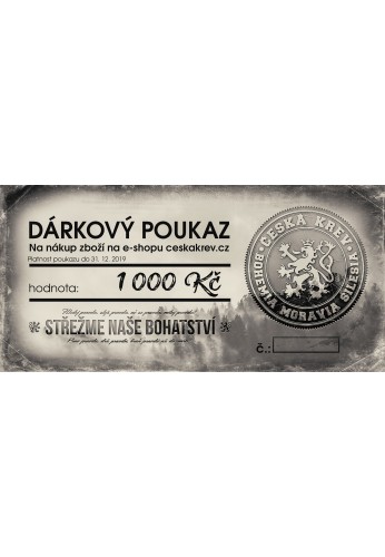Dárkový poukaz Česká Krev (1000 Kč)